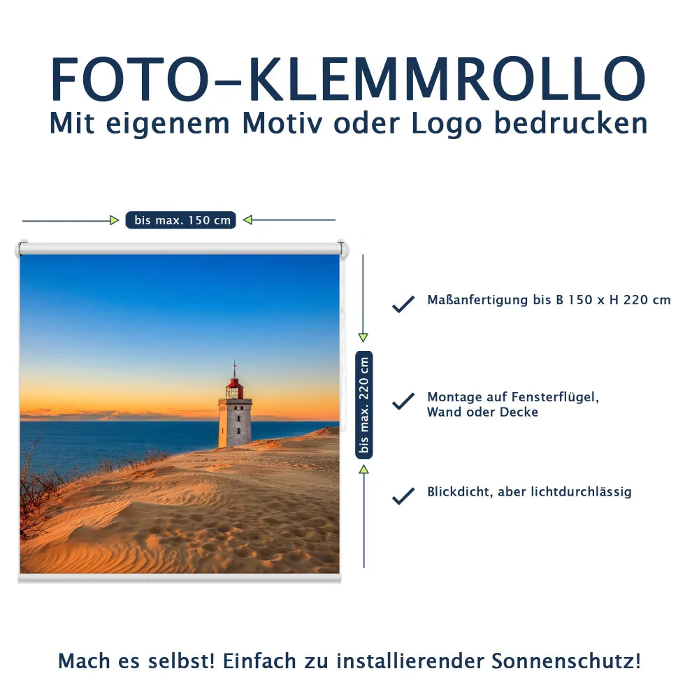 Klemmrollo bis B 150 x H 220 cm
