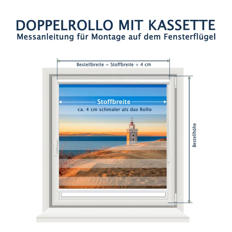 Doppelrollo mit Kassette