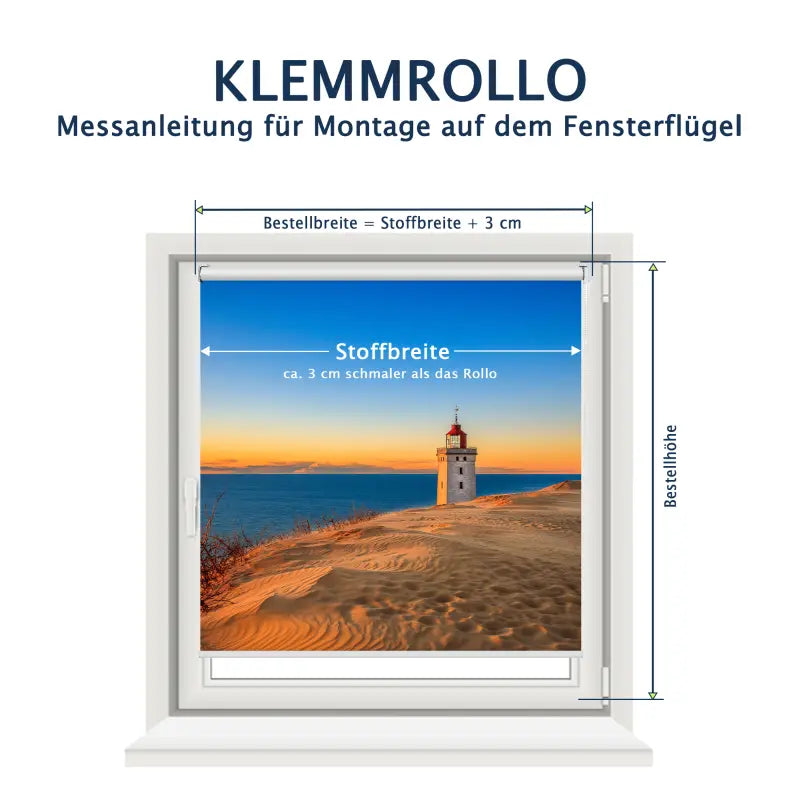 Klemmrollo bis B 150 x H 220 cm